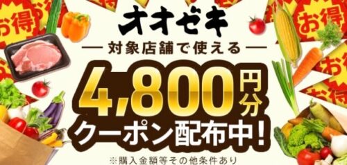 menuオオゼキ4800円クーポン