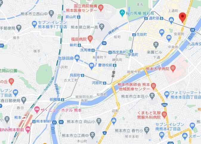 Foodpanda熊本ライダー拠点MAP